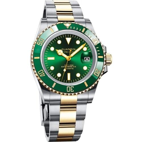 2021 New GUANQIN Mechanical wristwatches men brand luxury automatic watch for men NH35 Sapphire mirror Diving Clock reloj hombre