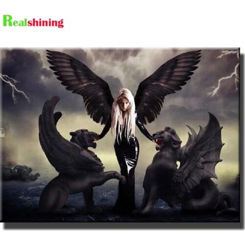 5D Diamond Painting Angels And Demons Diamond Embroidery Full Square Round Cross Stitch Kits Art Home Decoration N2271
