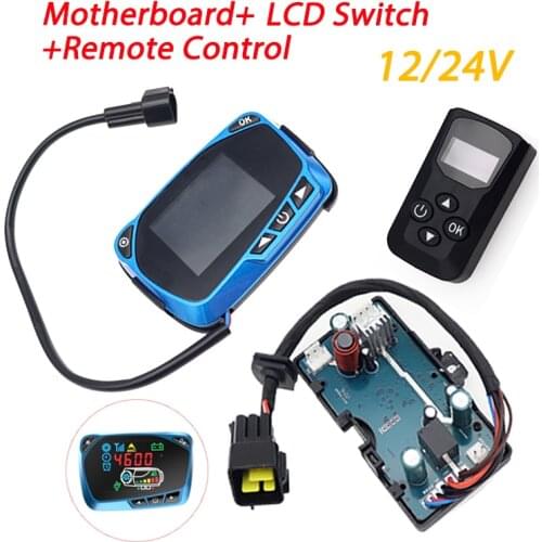 12V / 24V Diesels Air Heater LCD Monitor Switch + Remote Control + Control Board Motherboard For Car Parking Heater Controller
