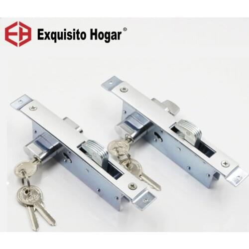 Room Hardware Safety Glass Door Hook Lock Core Lock Ground Move Door Invisible Wooden Door Lock With keys