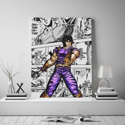 Jonathan Joestar JoJos Bizarre anime Wooden Frame Canvas poster Framed Painting wall Art decor Study Home Decoration Prints