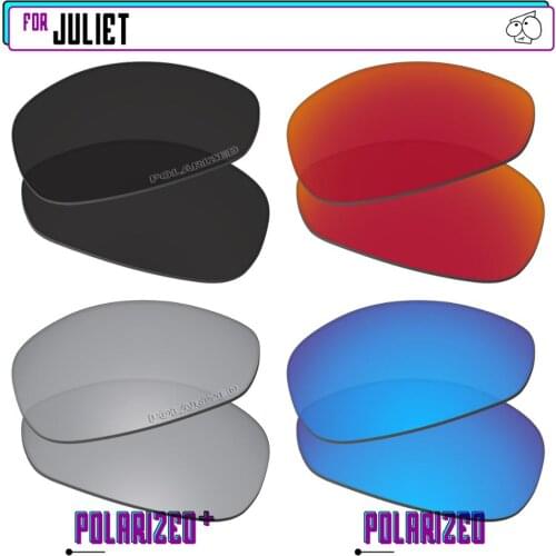EZReplace Polarized Replacement Lenses for - Oakley Juliet Sunglasses - BkSrP Plus-RedBlueP