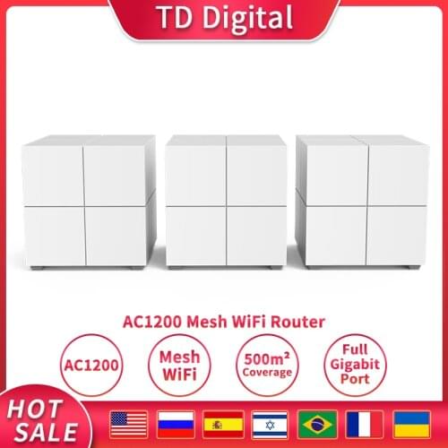 FSD Nova GL6 Whole Home Mesh WiFi Wireless WiFi Router Gigabit System with AC1200 2.4G/5.0GHz ,Easy Set up, APP Remote Manag