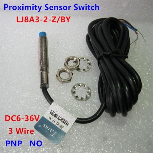 2pc M8 LJ8A3-2-Z/BY Inductive Proximity Sensor Detection Switch PNP Normal OPEN DC6-36V Approach Sensor 2mm proximity switch