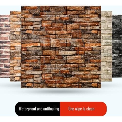 KAMANNI Fashion Newest High Quality 3D Wooden And Brick Pvc Wallpaper For Restaurant Parlor Shop Decoration