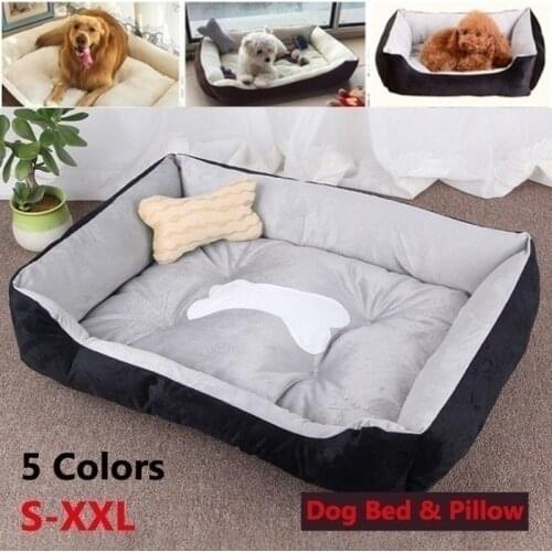 Pet Dog Bed Super Soft Dog Sofa Waterproof Bottom Soft Fleece Warm Bed Washable House For Cat Puppy Cotton Kennel Mat