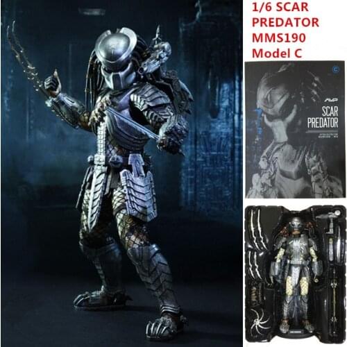 AVP Doll SCAR PREDATOR MMS190 Action Figures Model C 1/6 Scale Movable M18 Pre-Painted Alien vs. Predator Toys 32cm