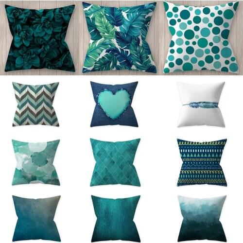 45x45cm Square Decorative Throw Pillow Case Sofa Car Pillow Case Geometric Striped Printed Pillowcase Home Office Decor 12 Color