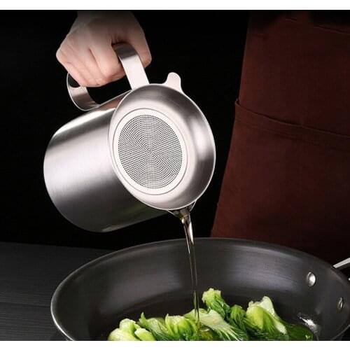 Oil filter pot kitchen household large capacity filter oil slag oil separator oil bottle multi-function kitchen filter pot