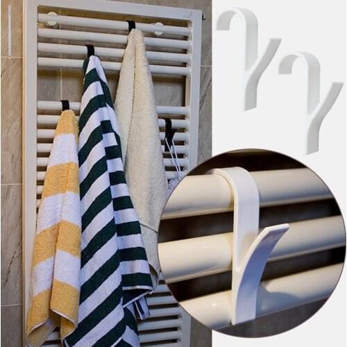 Multi-Purpose Plegable Scarf Hanger White High Quality Hanger For Heated Towel Radiator Rail Bath Hook Holder Clothes Hange U2