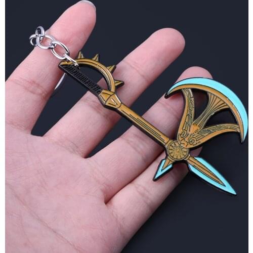 MultI-funtion Axe Pendant Keychain Bottle Opener Jewelry Cartoon The Seven Deadly Sins Theme Enamel Keyring Cute Gifts