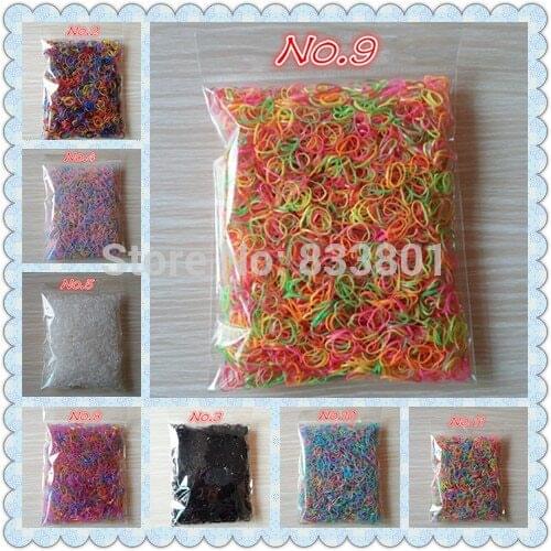 About 3000pcs/bag (small size) Child Baby TPU Hair Holders Rubber Bands New Colorful Elastic Hair Bands Girls Hair Accessories