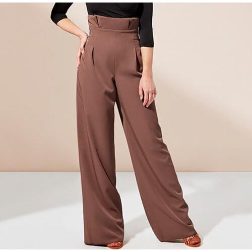 Fall Ballroom Dance Pants For Women Latin Practice Wear Stage Costume Salsa Dance Wear Tango Dance Outfits Dancer Clothes JL2156