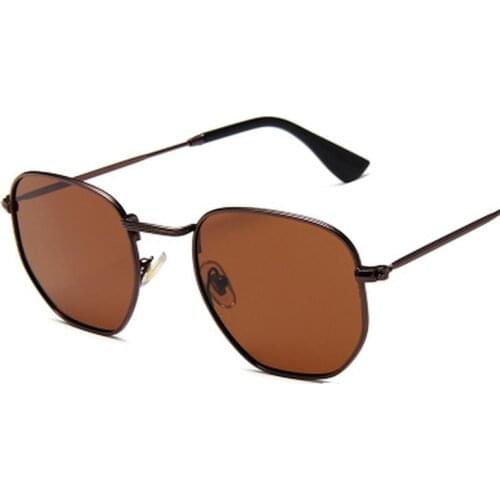 New Retro Classic Small polygon Polarized Sunglasses Men Brand Designer Sun Glasses Women Vintage Metal Frame Eyewear UV400