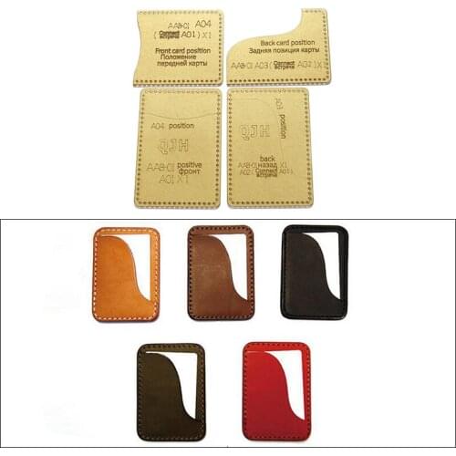 Name Card Bag Kraft Paper Pattern Leather Business Card Holder Acrylic Template Drawing Mold DIY Leather Card Set Sewing Stencil