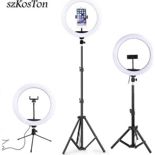 33CM Selfie LED Ring Light With Tripod 2m 1.6m 0.5m For Makeup YouTube Live Video Lamp 13 Inch Profissional Photography Lighting