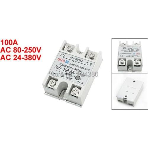 AC to AC Temperature Contoller Single Phase Solid State Relay SSR-100 AA 100A 80-250V 24-380V
