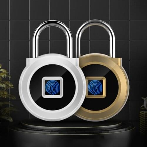 Smart Fingerprint Keyless Door Padlock Lock Electronic Intelligent Waterproof Cabinet Lock App Fingerprint Locks Quick Unlock