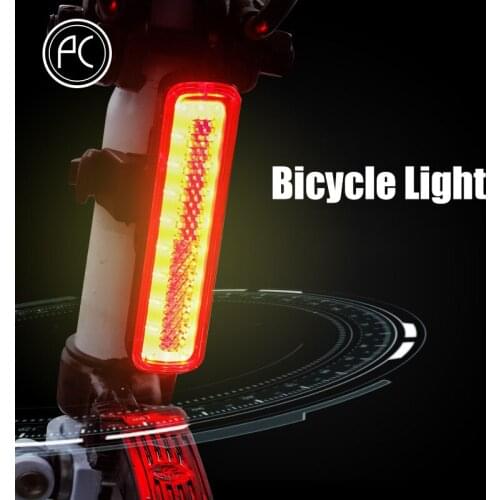 PCycling Bicycle Light USB Charging Safety Riding Warning Light Color Waterproof Mountain Bike TailLight Riding Accessories