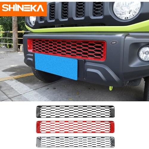SHINEKA Exterior Accessories For Suzuki Jimny 2019+ Car Front Bumper Grille Decoration Cover Stickers For Suzuki Jimny 2019-2020