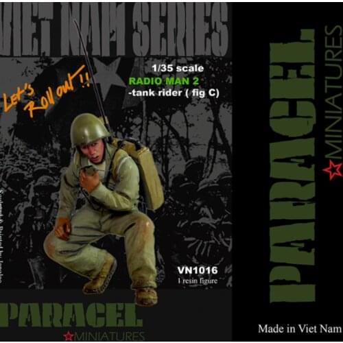 1/35 NVA Tank rider Fig C (radioman), Resin Model Soldier GK, Vietnam War, Unassembled and unpainted kit