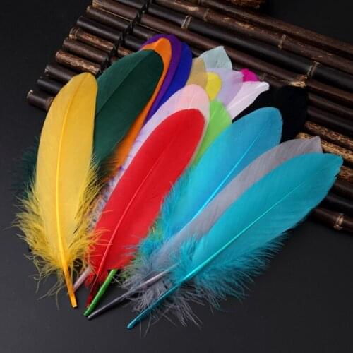 100PCS 14-20cm DIY Earrings Jewelry Accessories Floating Feathers Goose Feathers