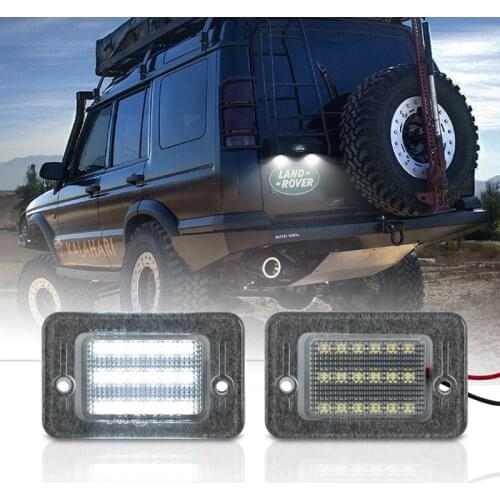 2Pcs LED Car Number License Plate Light Accessories For Land Rover Discovery 1994-2004 Canbus Error Free