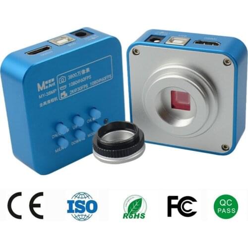 2020 Full HD 1080P 60FPS 2K 3800W 38MP HDMI USB Industrial Electronic Digital Video Microscope Camera For Phone CPU PCB Repair