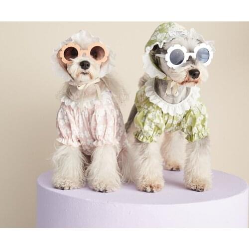 2021 Fashion Cat And Dog Shirt With Hat Luxury Clothes Spring Summer Thin-Style Muppet Chihuahua French Bulldog Pet Clothing