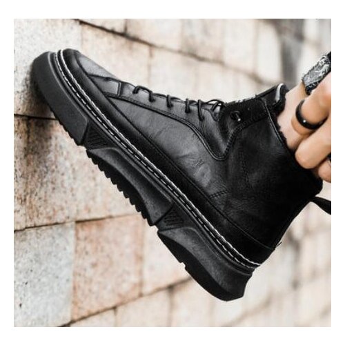 2021 Fashion High Top Mens Plus Velvet Martin Boots Comfortable And Warm Mens Casual Shoes All-match Mens Sports Shoes