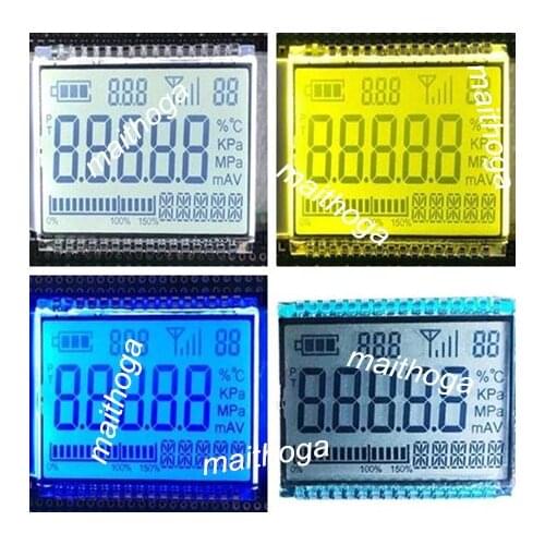 32PIN HTN Positive 5-Digits Segment LCD Welding Panel White/Yellow Green/Blue Backlight 3V