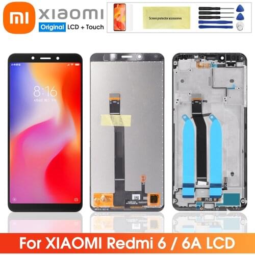 5.45 Original LCD For Xiaomi Redmi 6 LCD Display Screen Replacement For Redmi 6A LCD Assembly With Frame