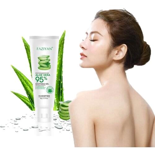 60g Aloe Face Cream Soothing Skin Gel Aloe Vera Gel whitening Care Remove Acne Moisturizing Cream Skin Sun After Repair Lotions