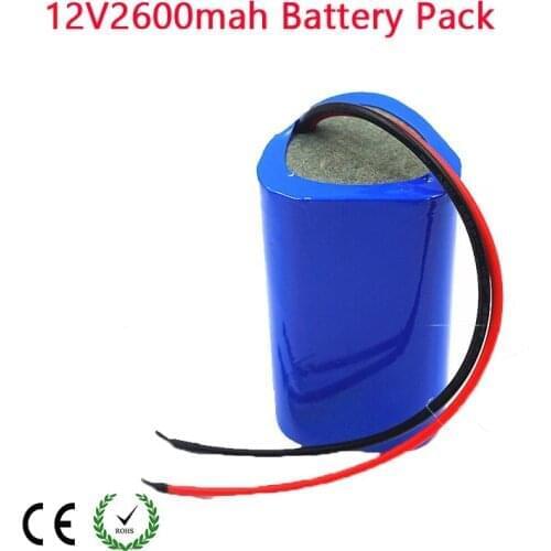 12V 2600mah Battery Pack 18650 12.6V Rechargeable Batteries 3S 1P For Portable Charger/LED/ Hot Sale