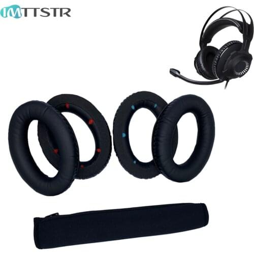Accessories for HyperX Cloud Revolver S Gaming Headphones Earpads Earmuff Cover Cushion HX-HSCR-BK/NA Mic Cups Headband Ear Pads