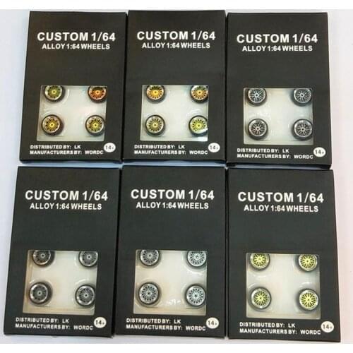 Car Wheels Tire Modified Vehicle Alloy Car Refit Wheels For Some 4 For 1/64 Cars Set Cars Suitable Wheels One X1X3