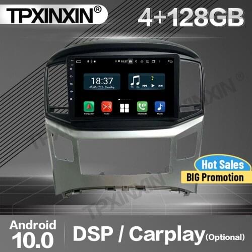 4+128G Carplay Car Radio 2 Din Stereo Receiver Android 10 For Hyundai H1 2016 2017 2018 GPS Navi Player Audio Recorder Head Unit