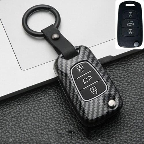 Carbon fiber Car Key Cover Case For Kia Rio 3 K2 Ceed Cerato K3 Sportage 4 Picanto K5 Optima Sorento Forte Stinger Key Ring