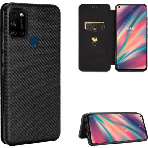 For WIKO View 5 Case Luxury Flip Carbon Fiber Skin Magnetic Adsorption ShockProof Case For Wiko View 5 Plus View5 Phone Bags