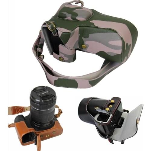 Pu Leather case Camera Bag For Canon EOS 750D 760D 700D 650D 600D Rebel T6i T6s T5i T4i T3i with Battery Opening