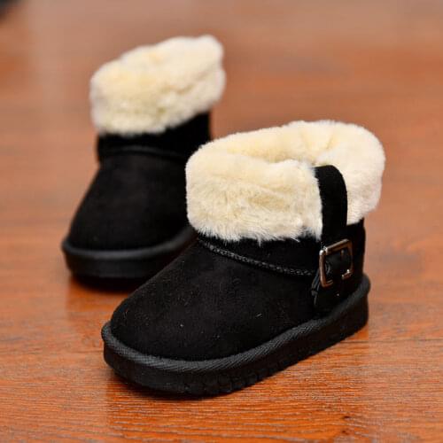 Kids Snow Boots 2020 New Plus Velvet Thick Cotton Children Winter Boots Little Girls Ankle Boots Boys Winter Shoes