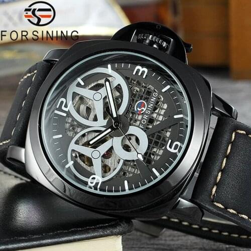 FORSINING Automatic Mechanical Men Wristwatch Military Army Sport Male Clock Top Brand Luxury Skeleton Waterproof Man Watch 003