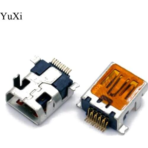 YuXi Hot 10 Pcs Female Mini USB Type B 10 Pin SMT SMD Mount Jack Connector