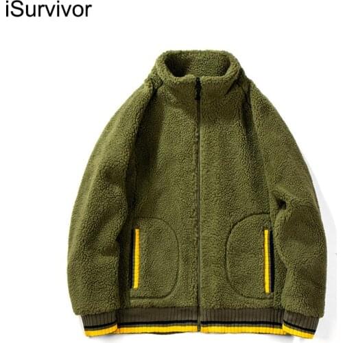 ISurvivor 2021 lamb cashmere jacket round neck sweater autumn fashion outer wear zipper sweater men and women cardigan jacket