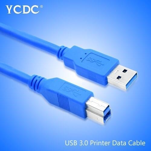 USB 3.0 Type A Male To Type B Male Data Sync Cord Printer Cable 0.3/0.5/1/1.8/3/5m For HP IOGEAR Lexmark Samsung CyberPower