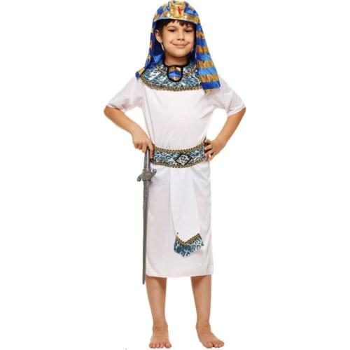 Halloween boy costume Egyptian pharaoh Cleopatra prince princess costume for children cosplay clothes