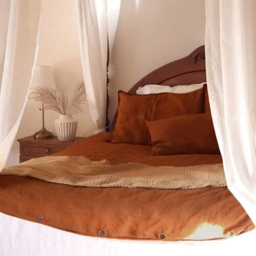 1PC Flax Linen Duvet Cover With Button Closure Solid Queen King Full Double Single Quilt Cover Pure Natural 100% Bedlinen