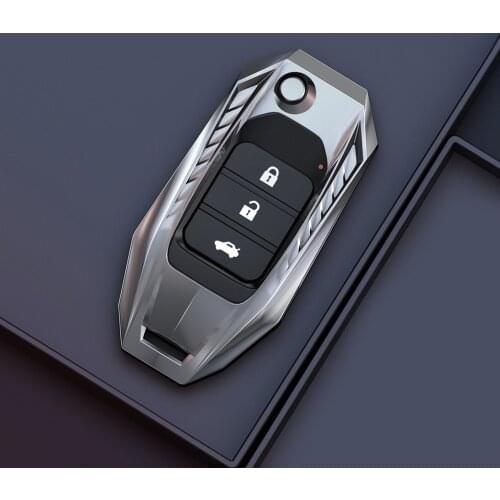 Metal Alloy Car Key Case Cover Holder For Honda Civic Accord City CR-V Jazz XR-V Vezel HR-V FRV Crider Odyssey Car Accessories