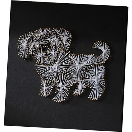 Blesiya String Art Crafts Kits for Beginner DIY Animal Dog Painting Material