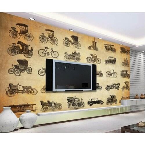 Custom papel de parede,Retro vintage car world transport wallpaper,restaurant bar living room sofa TV wall bedroom 3d murals